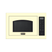 A Lofra microwave oven with a cream-colored exterior and a black door window and control panel, shown against a plain white background.