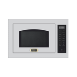 A Lofra 3000 stainless steel microwave oven with a black glass door window and a black control panel on the right side, shown against a plain white background.
